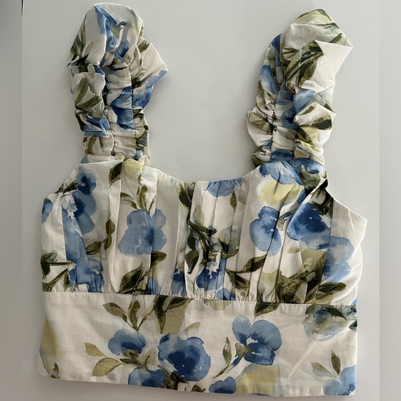 Abercrombie & Fitch Floral Tank Top - Blue and Green - Picture 1 of 2